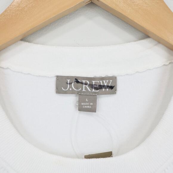 NWT J.Crew Jackie Sweater Shell Premium Ultra Fine Cotton In White Size Large - Picture 9 of 11